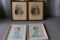(2) Victorian Style Lady Prints, (2) Boy And Girl Saying Prayers Pictures