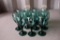(11) Pretty Teal Green Gold Trim Wines