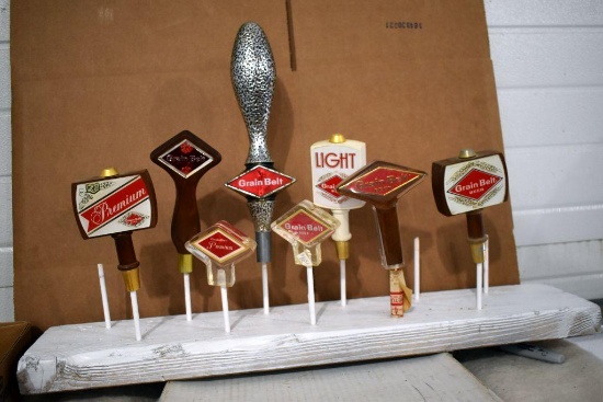 (8) Grain Belt Beer Tap Handle Markers