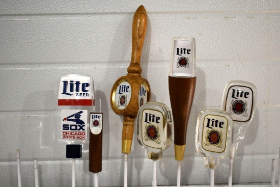 (7) Miller Lite Beer Tap Handle Markers