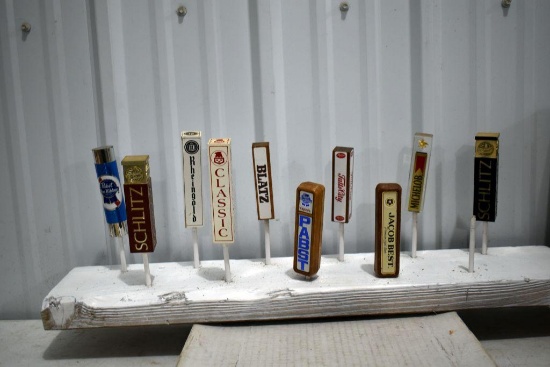 (10) Pabst, Schlitz, Jacob Best, Rheingold, Blatz, Falls City, Michelob Tap Handle Markers