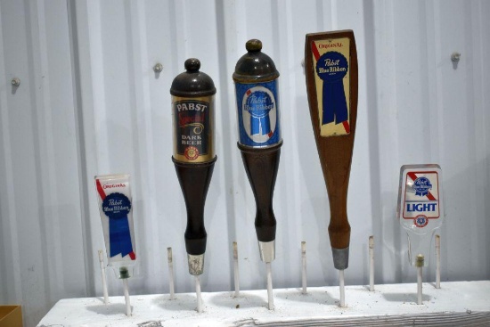 (5) Pabst Blue Ribbon, Pabst Special Tap Handle Markers