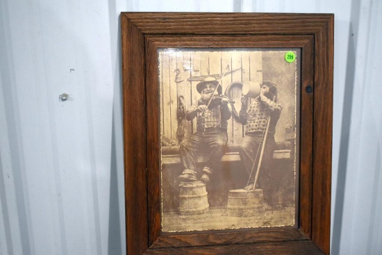 Two Country Boys Having Fun Framed Picture