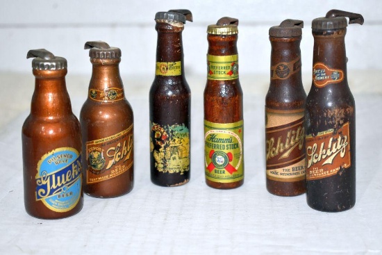 Hamm's, Flecks, Schlitz & Gluek's Beer Wooden Bottle Openers