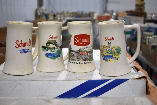 4 Schmidt Beer Mugs