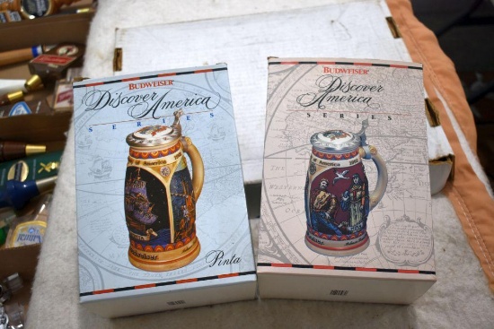2 Budweiser Discover America Steins