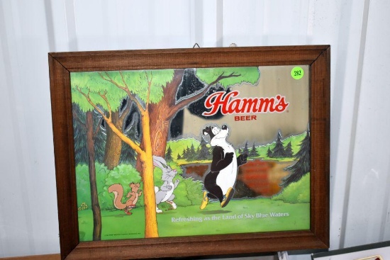 Hamm's Beer Bear Hanging Mirror