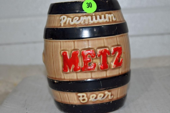 Metz Premium Beer Ceramic Advertising Coin Bank