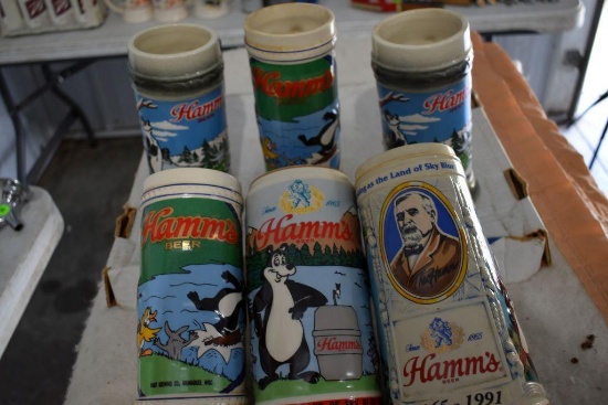 (6) Hamm's Land Of Sky Blue Waters Limited Edition Steins