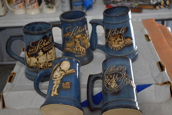 (5) Shells Shell Brewing New Ulm, MN Commerative Steins