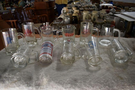 (11) Assorted Beer Glasses And Mugs