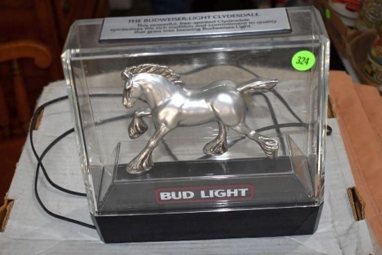 Budweiser, Bud Light, Clydesdale Beer Light, (Works)