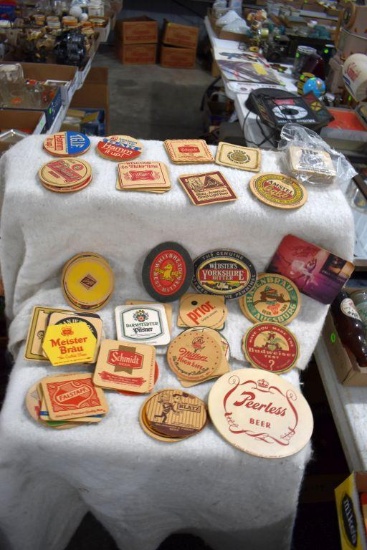 Large Assortment Of Cardboard Beer Coaster, Hamm's, Grainbelt, Blatz, Schlitz