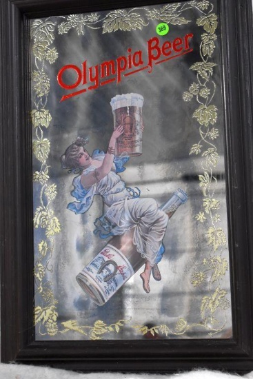 1973 Acid Etched Olympia Beer Mirror