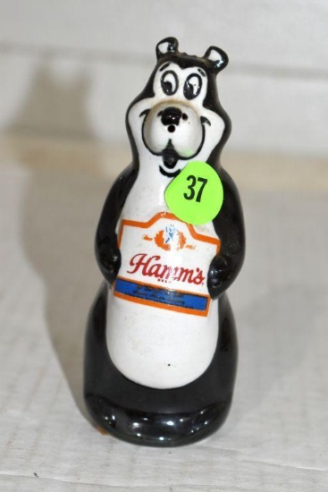 Hamm's Beer Ceramic Shaker Bear, 4" Tall