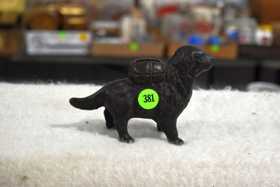 Cast Iron Dog Still Bank