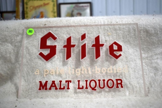 Stite Malt Liquor Hard Plastic Sign
