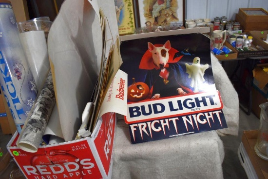 Spuds Mackenzie Cardboard Advertising, Holiday Beer Advertising, Posters