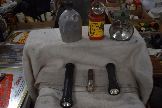 Vintage Flashlights, Flashlights and canteen
