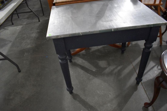Table with metal top 25"x35"x30"