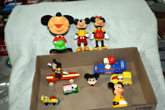 Assorted Mickey Mouse, Minnie Mouse and Snoopy Toys