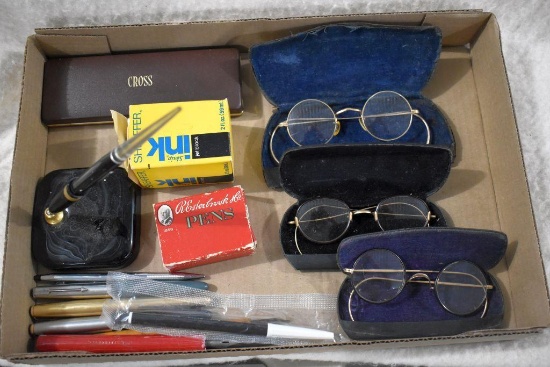 Vintage Pens, Eye Glasses