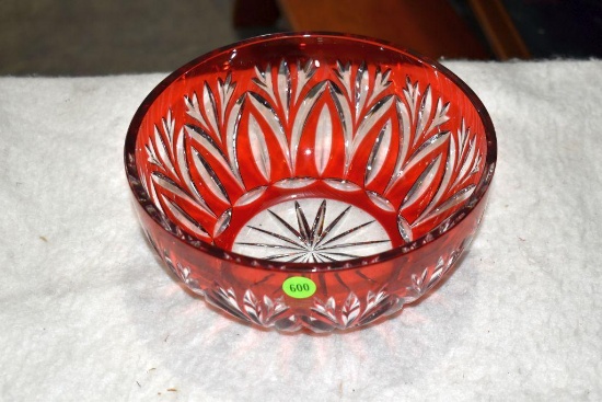 Lead Crystal Ruby Bowel