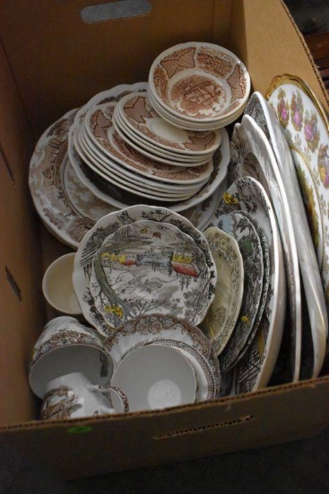 Staffordshire Serving Trays, Bareuth Serving Tray, Staffordshire Small Bowls, English Cups And