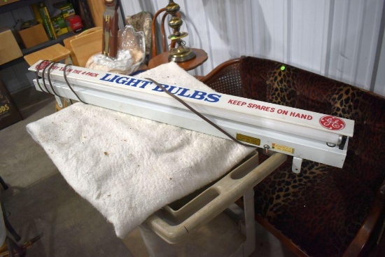 48" Hanging Light With GE Light Bulb Advertising