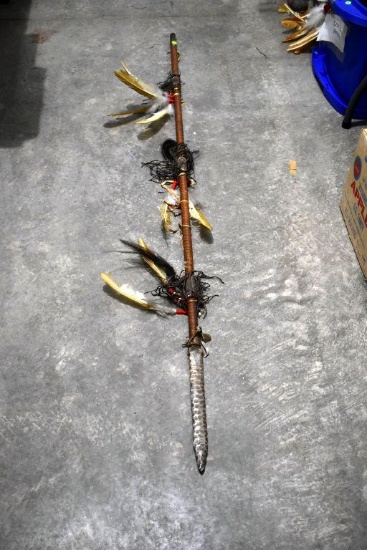 Native American Spear, Unknown Age, 75"