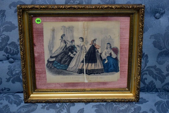Victorian Style Cutout In Frame, 16.5''x14''