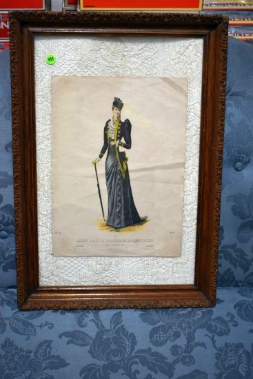Victorian Style Cut Out In Frame, 17''x25''