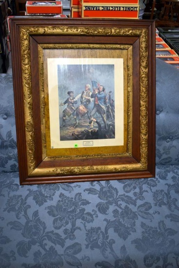 Historic Spirit Of 76 In Fancy Frame, 27''x30'', Needs To Be Re Nailed
