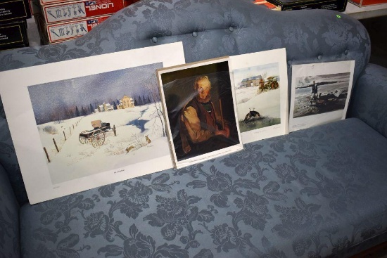 (4) Unframed Prints