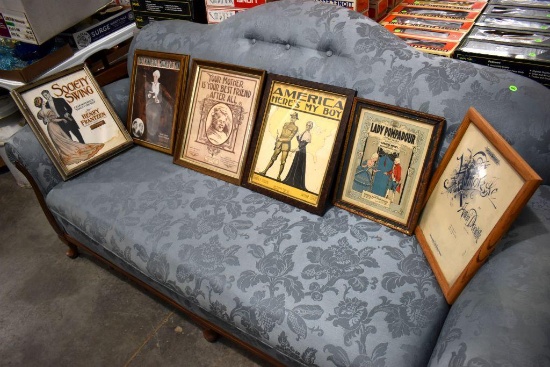 (6) Sheet Music Cutouts In Assorted Frames