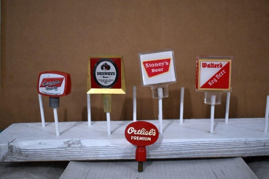 Stoney's, Walter's Keg Beer, Edelweiss Beer, Ortlieb's Beer, Drewrys Beer Tap Handle Markers