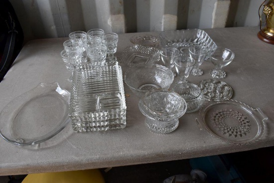 Luncheon Sets, Hobnail Wines, Berry Bowls, Platers