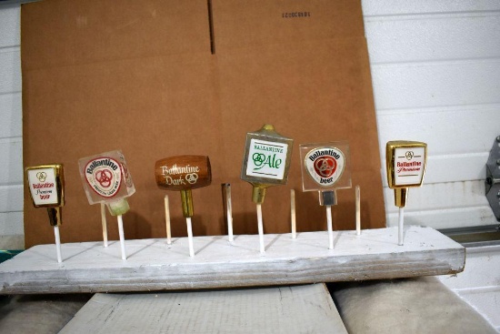 (6) Ballantine Beer Tap Handle Markers