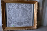 Declaration Of Independence, Framed, Panel Point Laced, 24''x 28''