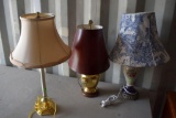 (3) Table Lamps With Shades