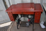 Singer Treadle type Sewing machine With Cabinet