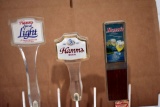 (3) Hamm's Beer Tall Paddle Tap Handle Markers