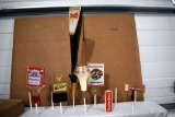 (6) Budweiser Beer and One Anheuser Busch Classic Dar Beer Tap Markers, (7 total)
