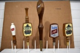 (3) Schlitz Light Beer and (2) Schlitz Beer Tap Handle Markers (5 total)