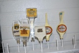 (6) Olympia Beer and Olympia Light Beer Tap Handle Markers