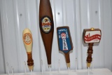 (4) Peoples, George Killian's, Vienna, Budweiser Tap Handle Markers
