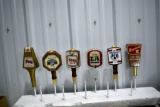 (6) Stag, Kingsbury, Heileman's, Blatz Milwaukee 1851, LA Tap Handle Markers