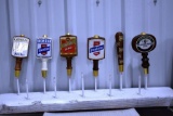 (6) Sterling, Culmbacher, Storz, Eau Claire, Augsburger Tap Handle Markers