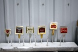 (6) Huber, Burger, Chief Oshkosh, Eastside, Royal Amber, Special Holiday Tap Handle Markers