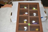 Shadow Boxes Containing (8) Snoopy Figurines
